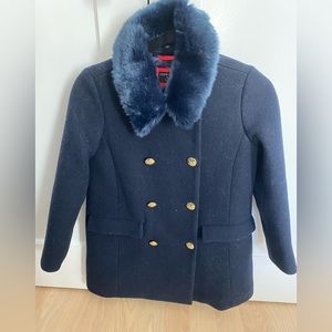 JCrew Kids Cuts Navy topcoat Size 10